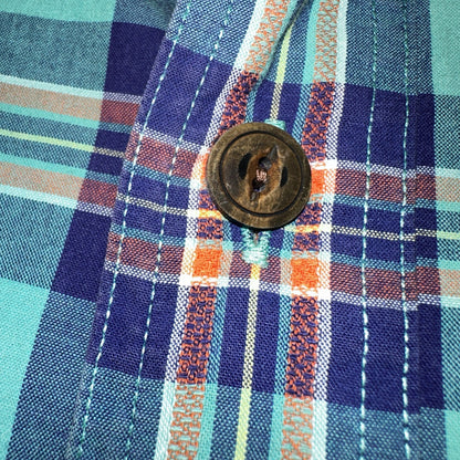 Polo Ralph Lauren Mens Long Sleeve Button Down Shirt Size M Plaid Green Blue