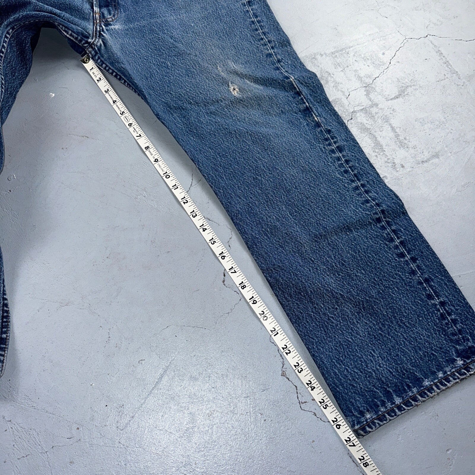 Levis 501 Vintage 90s USA XX Straight Leg Jeans Blue Med Wash 40x31 Act 36x27