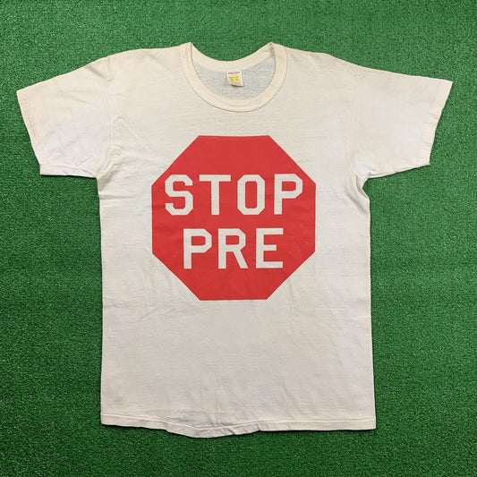 STOP PRE Vintage T Shirt OG Rare Nike Geisha Rap Hike Track Prefontaine 1972 70s