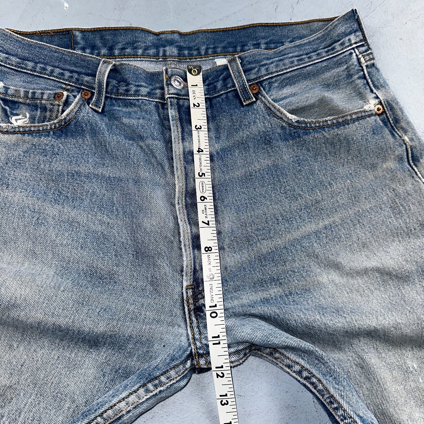 Levis 501 Vintage Y2K 90s XX Straight Leg Jeans Blue Light Wash 36x34 Act 33x30