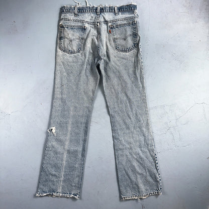 Levis 517 Vintage 80s USA Orange Tab Bootcut Flare Blue Worn Jeans Act 34x31