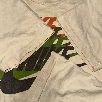 Nike Vintage T Shirt Mens 70s Quad Swoosh Stack OG Rare Pinwheel Geisha Basic
