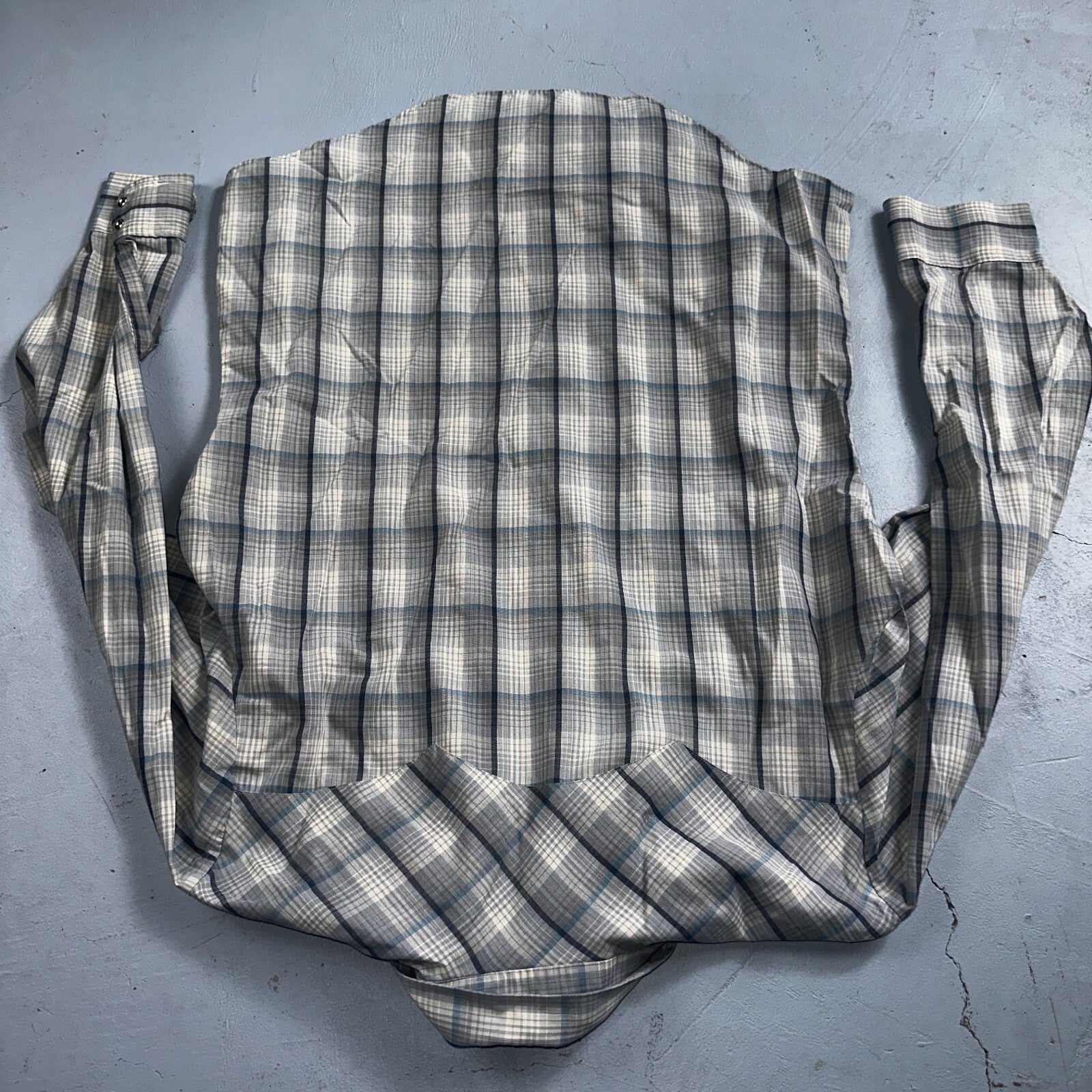 Levis VTG 1980s Pearl Snap Button Shirt Mens L Plaid 80s Cowboy Shirt Korea LS