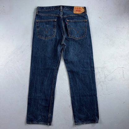 Levis 501 Vintage Y2K 90s XX Straight Leg Jeans Blue Med Wash 34X30 Act 33x30