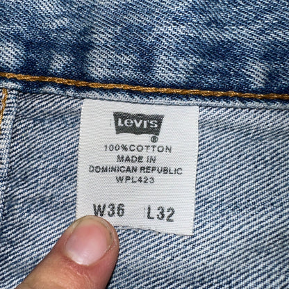Levis 501 Vintage Y2K 90s XX Straight Leg Jeans Blue Light Wash 36x32 Act 33x30