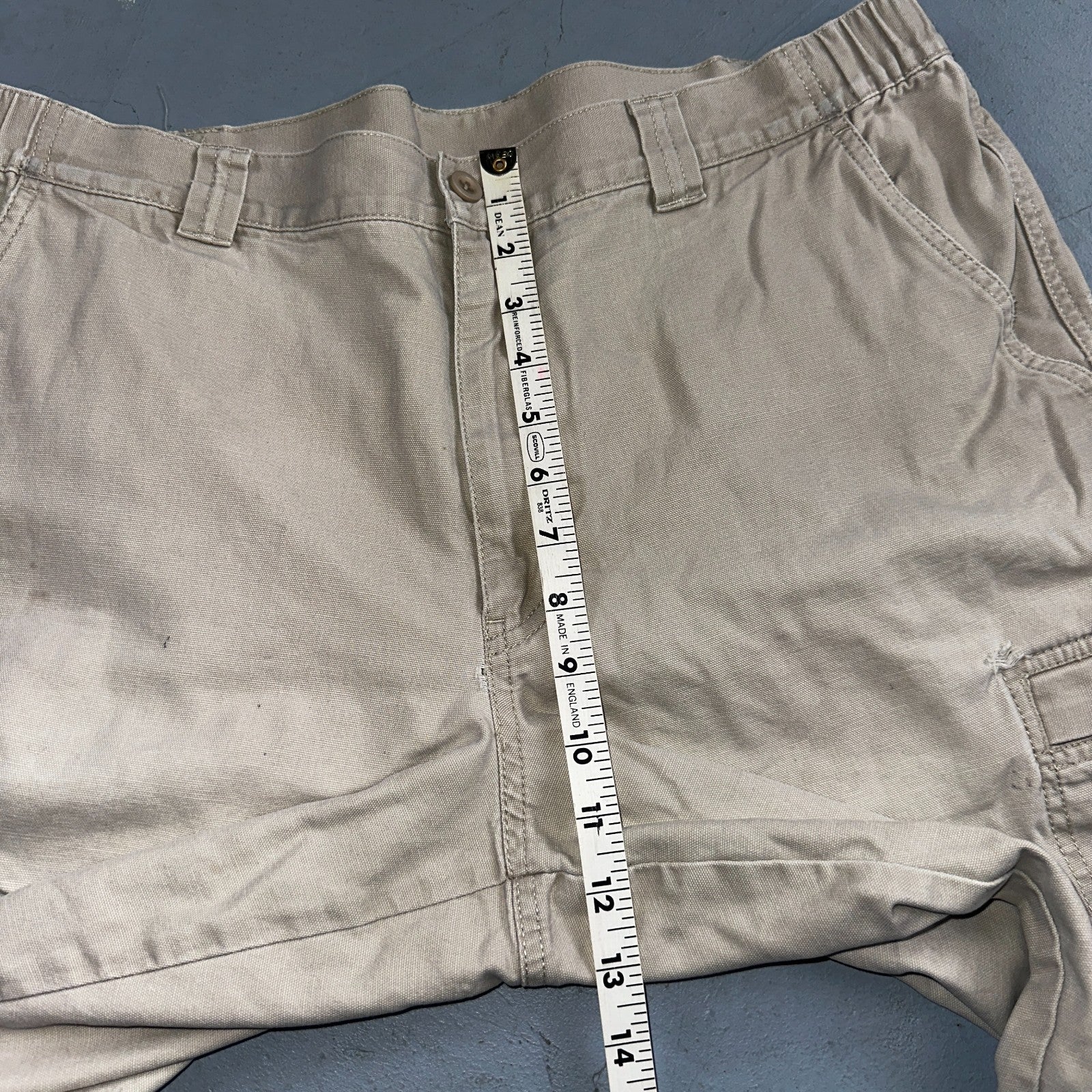 Vintage LL Bean Mens 36x30 Light Stonewashed Cargo Pants Trousers Beige 90s