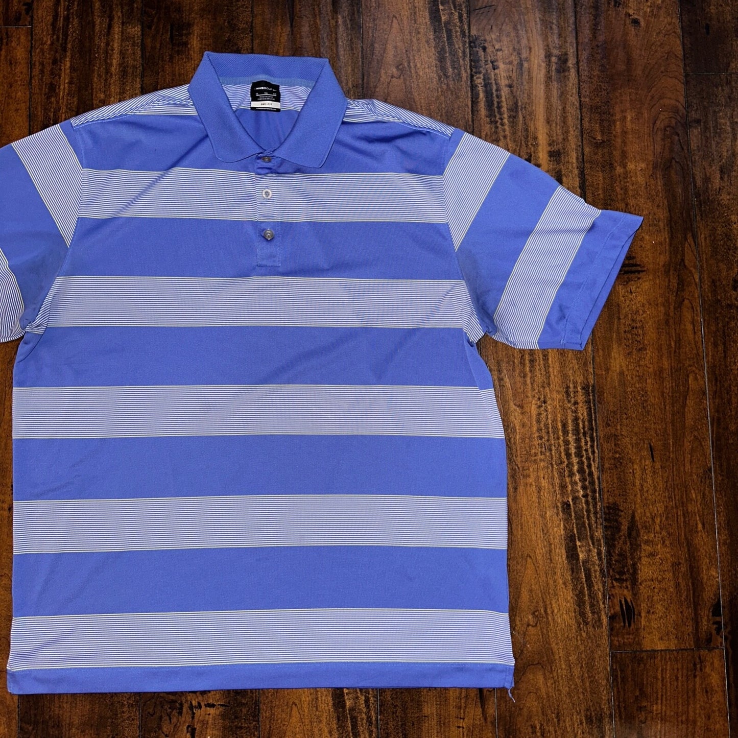 Nike Golf Purple Stripe Vintage Style T Shirt Dri Fit XL Tiger Woods Summer