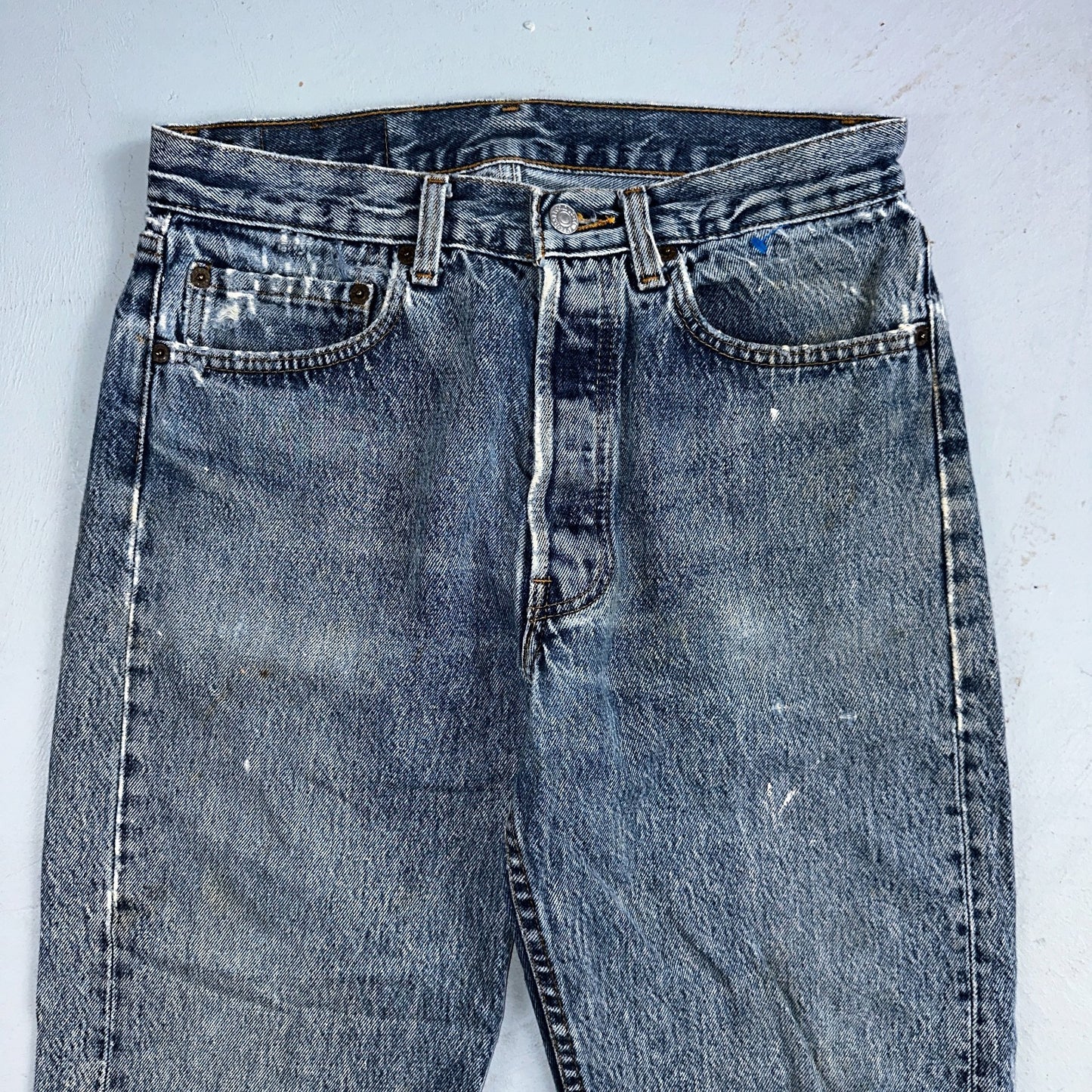 Levis 501 Vintage 80s USA XX Straight Leg Jeans Blue Light Wash 31x34 Act 30x32