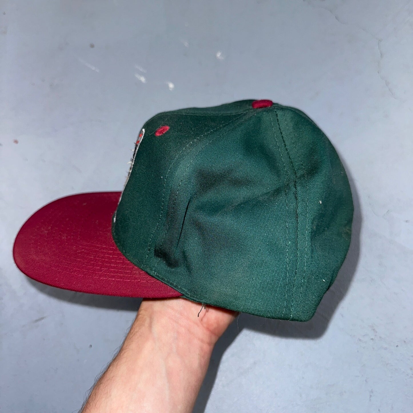 Roxxi Arizona State Sun Devils MLB 1985 Vintage Snapback Cap Hat Green Red Base