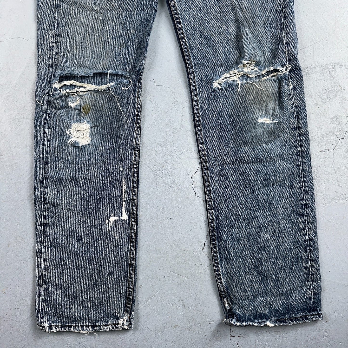 Levis 501 Vintage 80s USA XX Straight Leg Jeans Blue Light Wash 31x34 Act 30x32