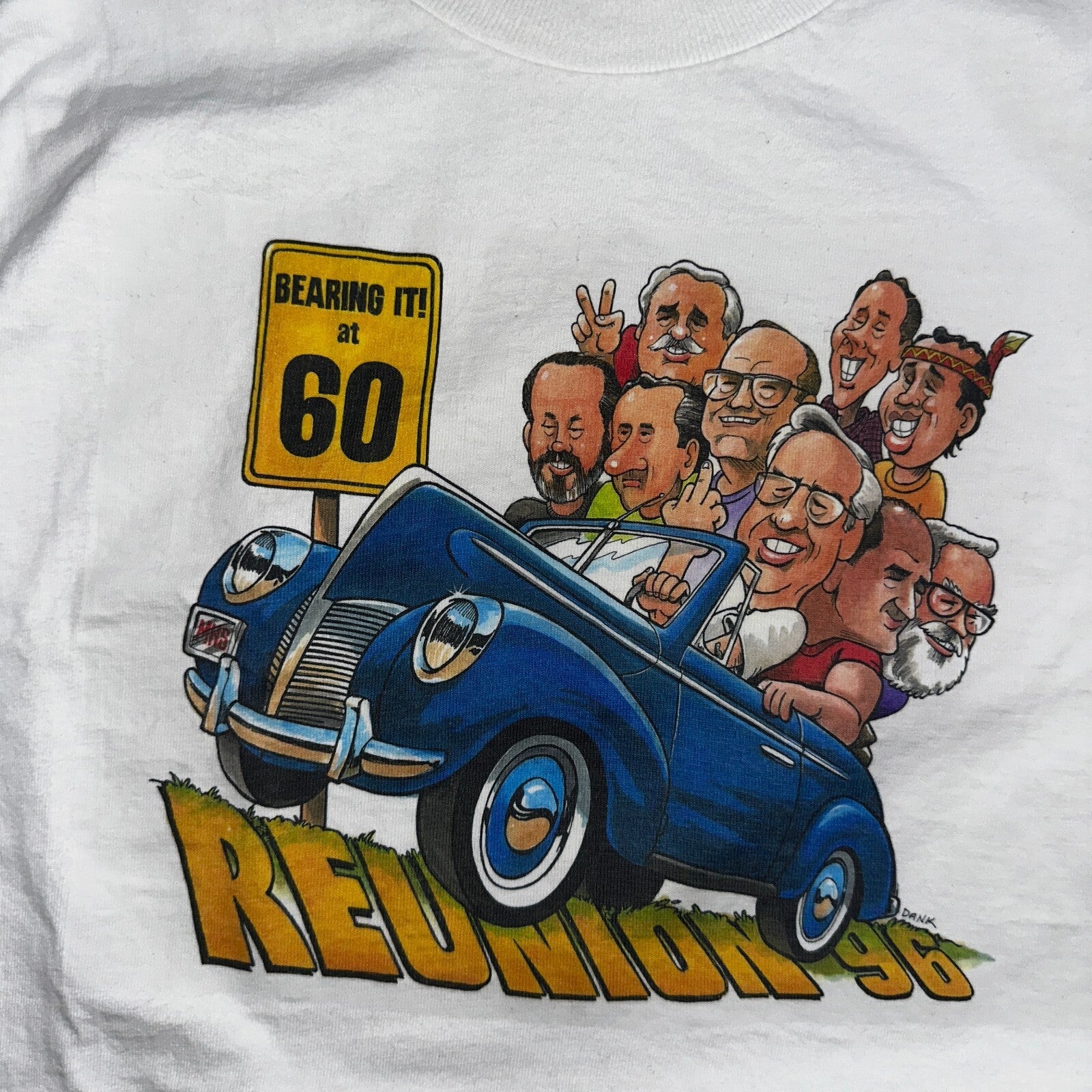 Funny Reunion Middle Finger 90s VTG T Shirt Stafford Graphic Single Stitch 1996