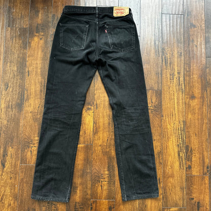 Vintage 90s Mexico Levis 501 XX 34x36 USA Tag Jeans Y2K Black Act 33x36
