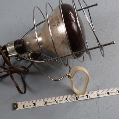Vintage GE Infrared Reflector Heat Lamp And Adjustable Holder Tested Works
