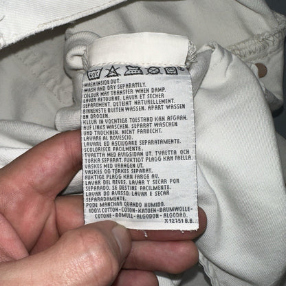 Levis 501 Vintage 90s XX Straight Jeans White Bleached 36x36 Act 30x28 Altered