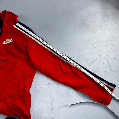 Nike 1980s Blue Tag Vintage Jacket Nylon 70s Windbreaker Running Front Youth XL