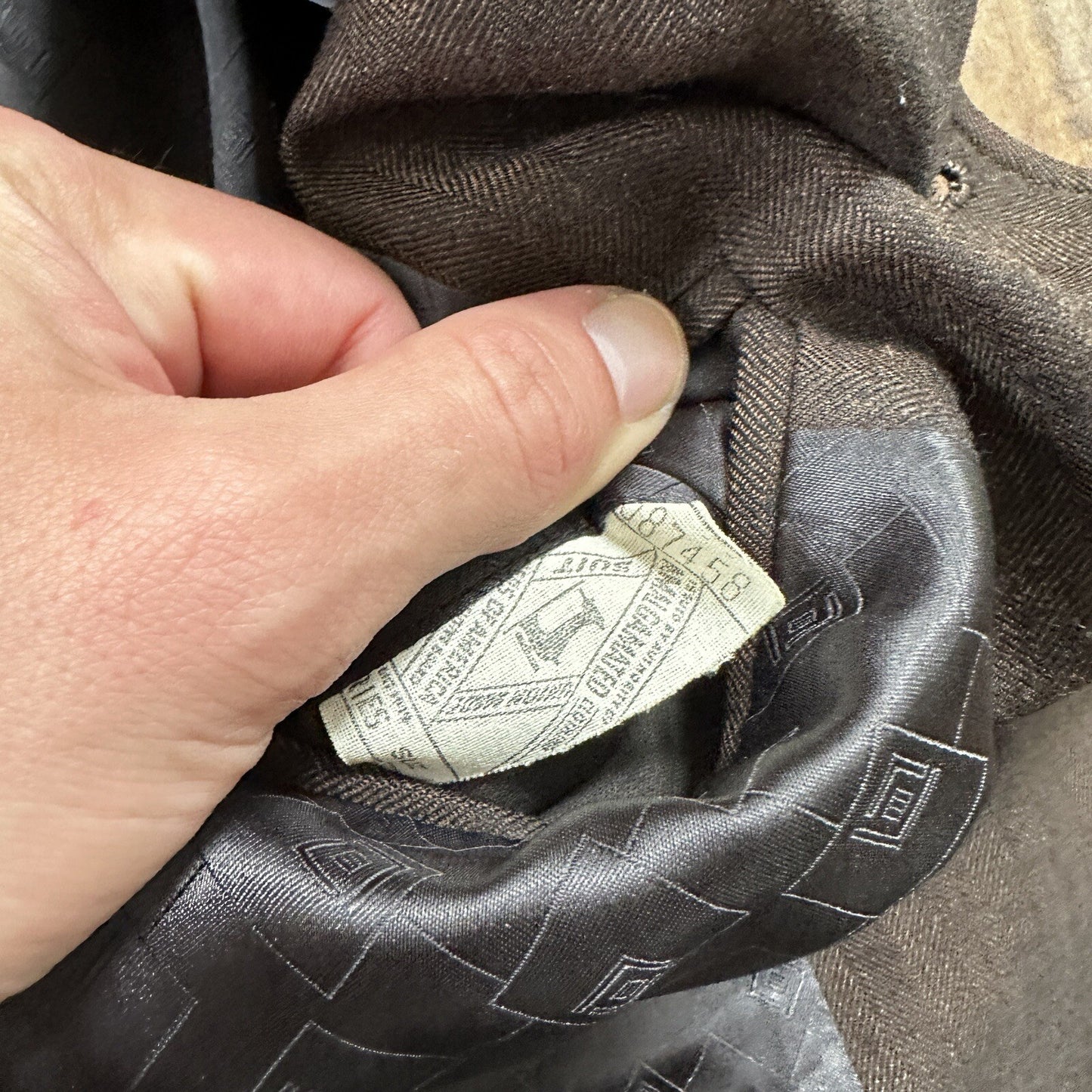 1960s 1970s Brown Striped Sport Jacket VTG Mens Suit 44 33x32 Rockabilly Wool