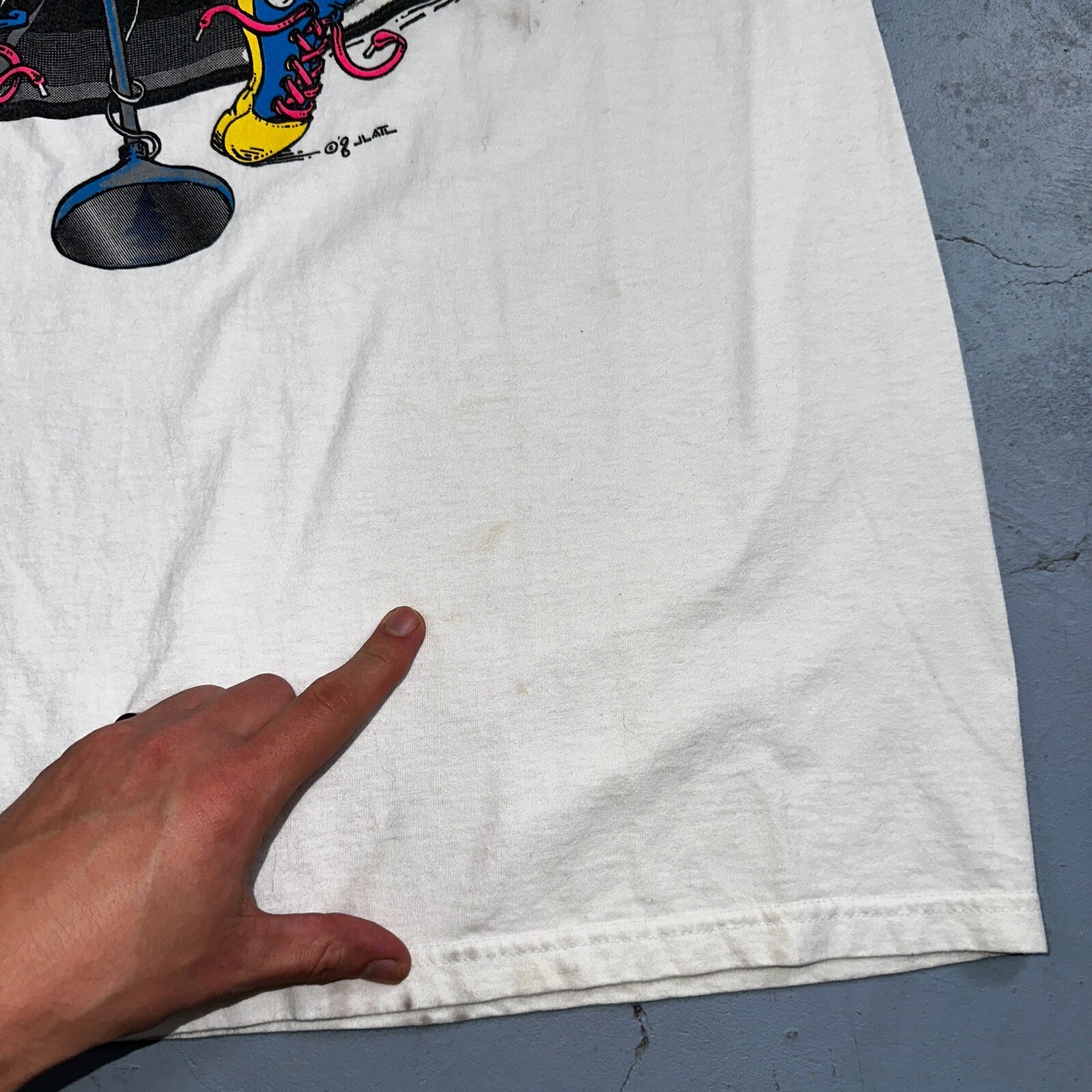 Johnny Limbo SIGNED VTG T Shirt 90s Music Band Falmingo Funny Guitar Rock Vinyl