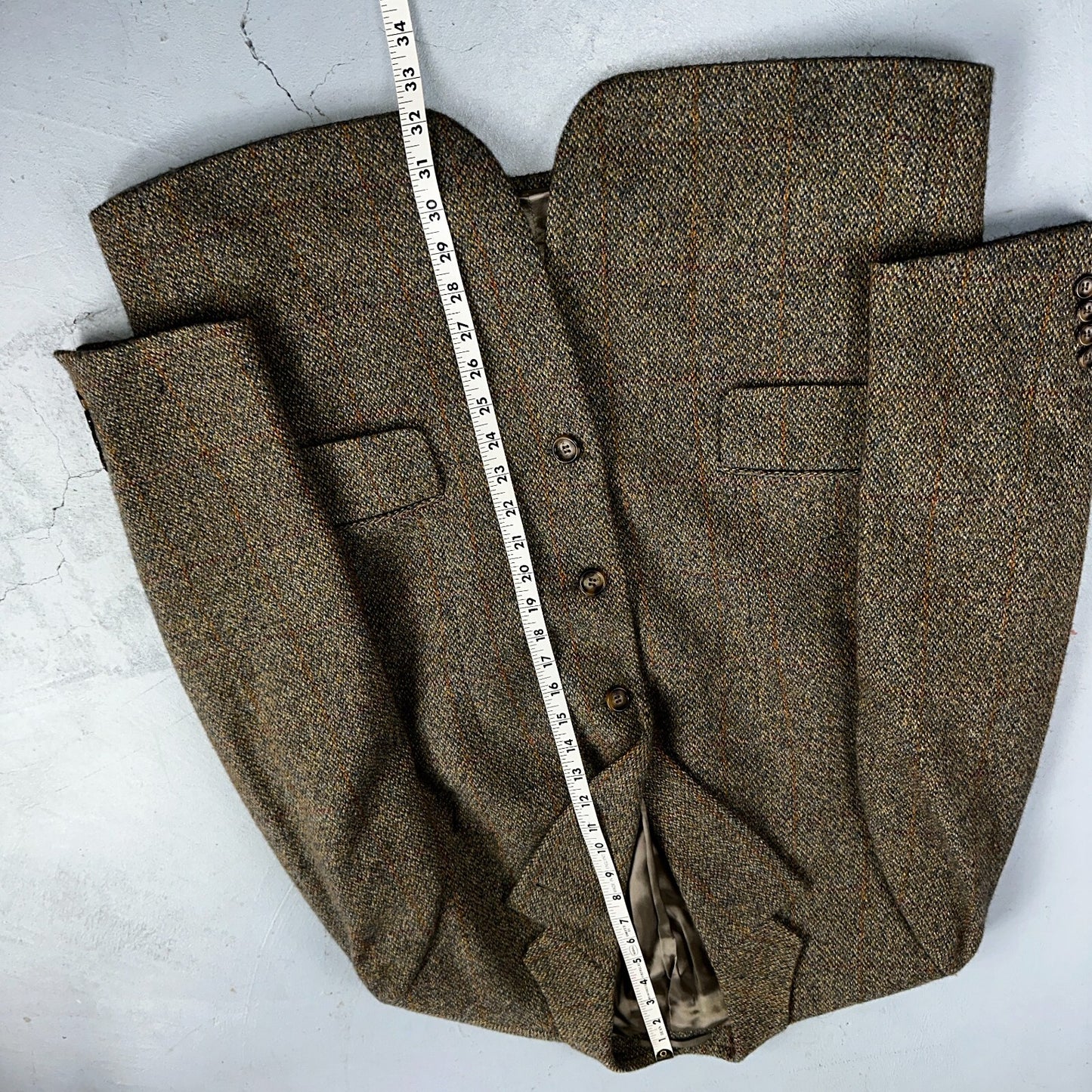 VTG Hugo Boss Alexander Scotland Wool 40 Short Sport Coat Blazer Jacket Tweed