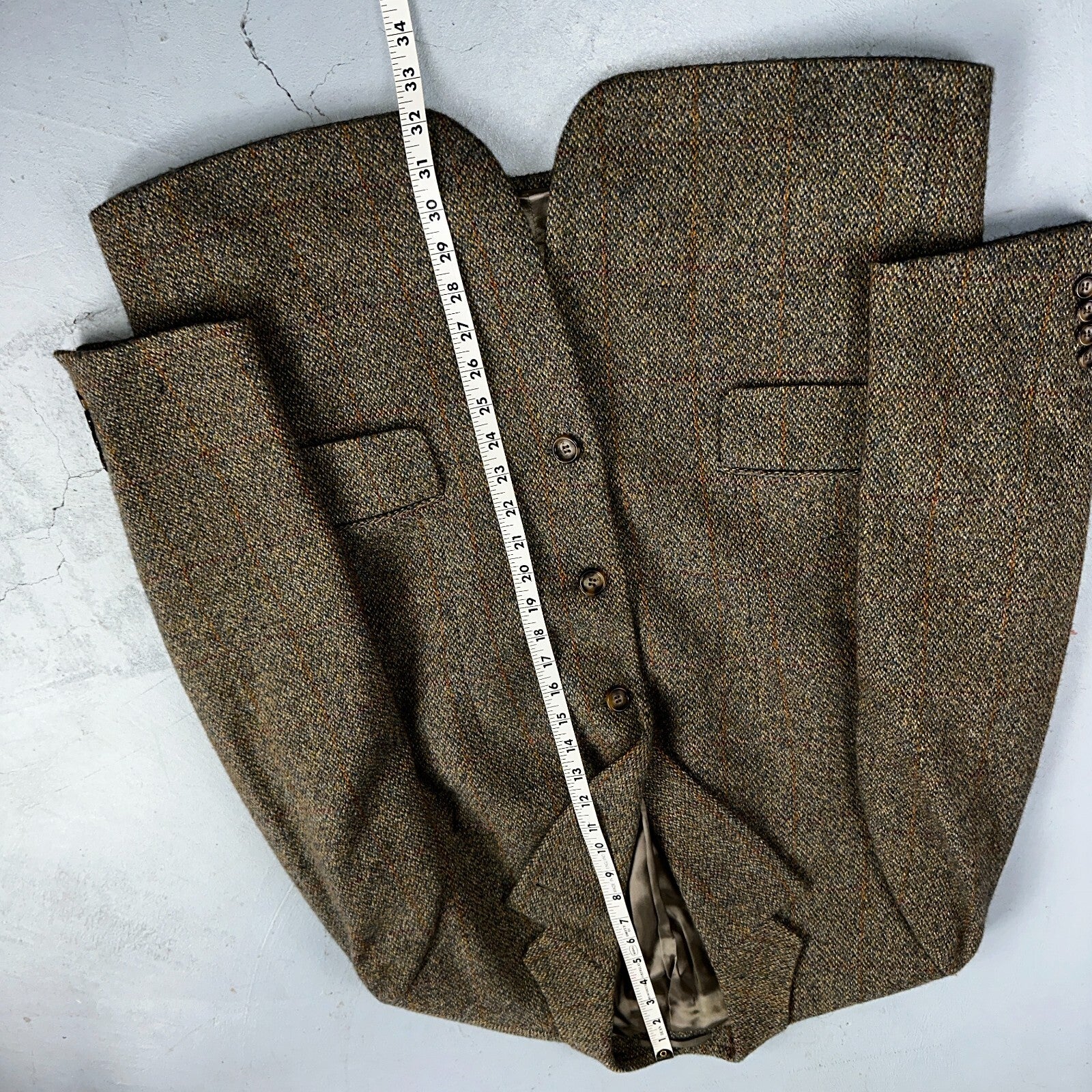 VTG Hugo Boss Alexander Scotland Wool 40 Short Sport Coat Blazer Jacket Tweed