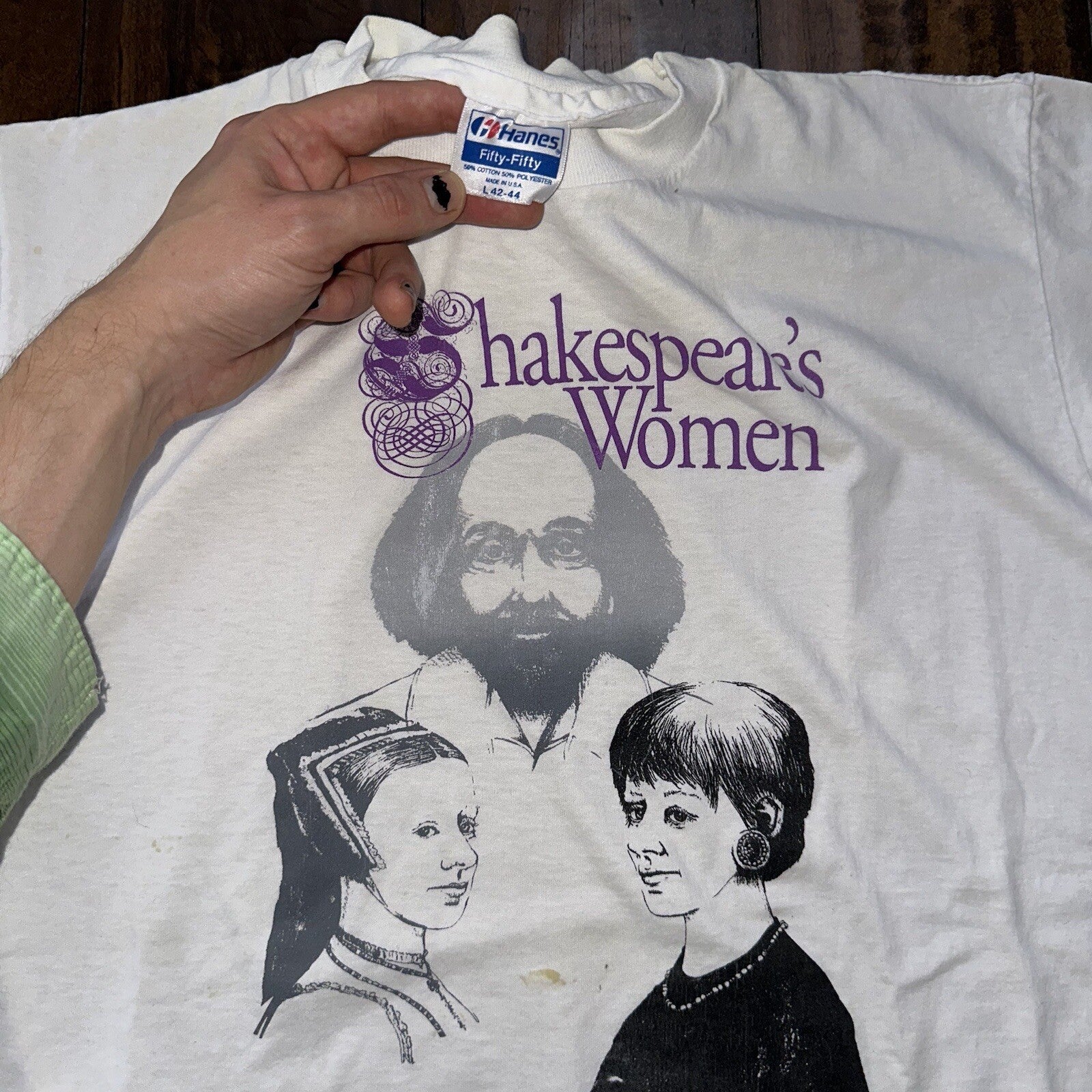 Shakespeare Women Vintage T Shirt Willamette University Theatre Music Art Poetry
