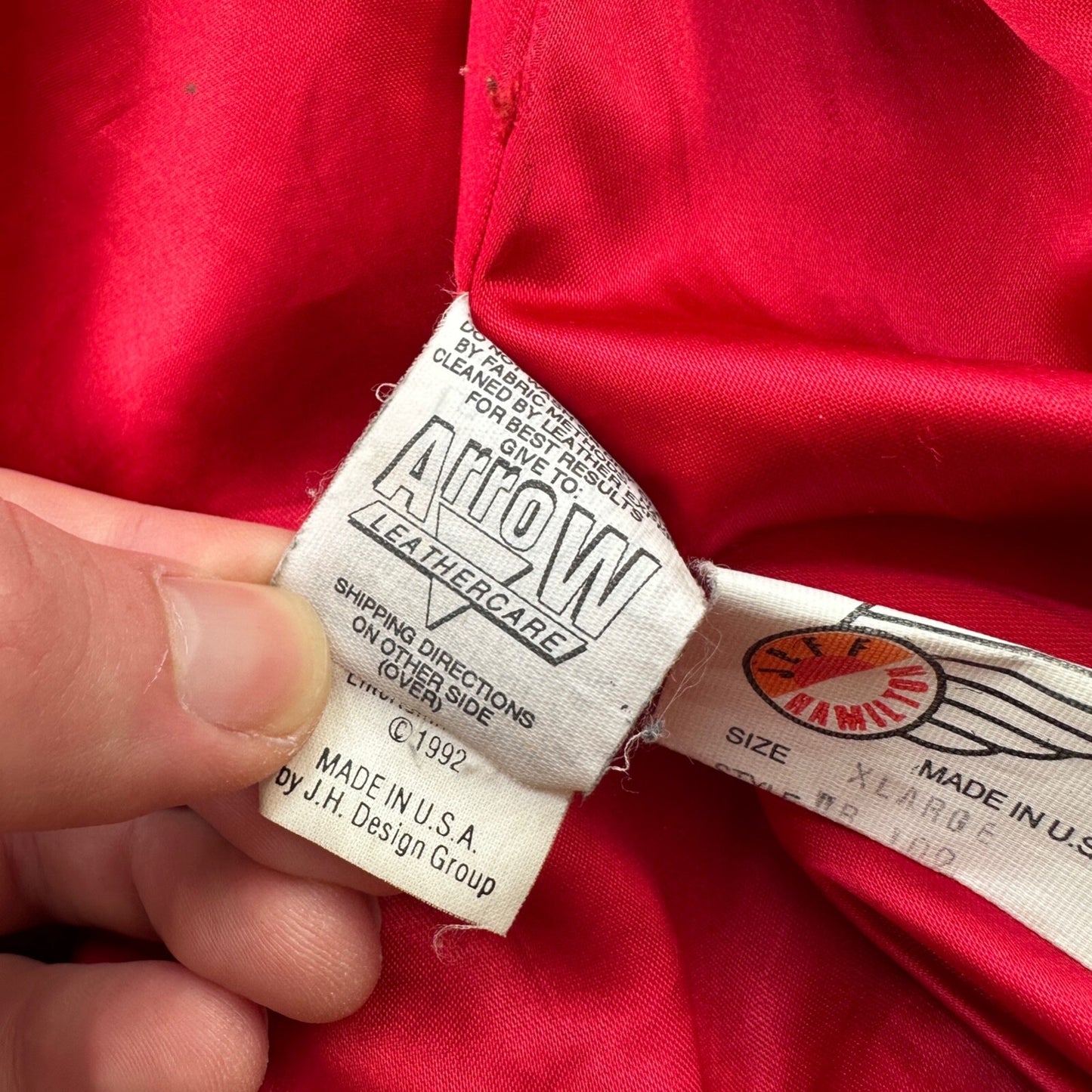 VTG 1992 Jeff Hamilton Looney Tunes Leather Canvas Jacket XL 90s Rap Cartoon Art