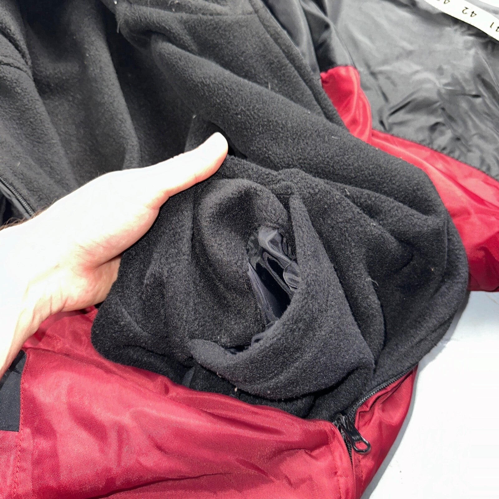 NFL SF San Francisco 49ers Fleece VTG Reversible Red & Black Jacket Size M