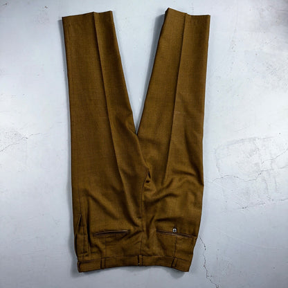 VTG Mens 3 PC Suit 42 Jacket Coat Pants Vest Plaid Rockabilly 70s 1970s Brown