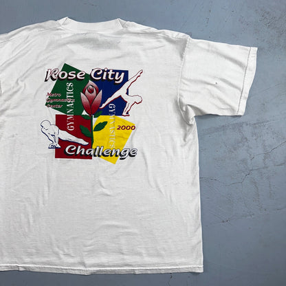 Portland Rose City 2000 Challenge VTG T Shirt Gymnastics Oregon Insurance Family
