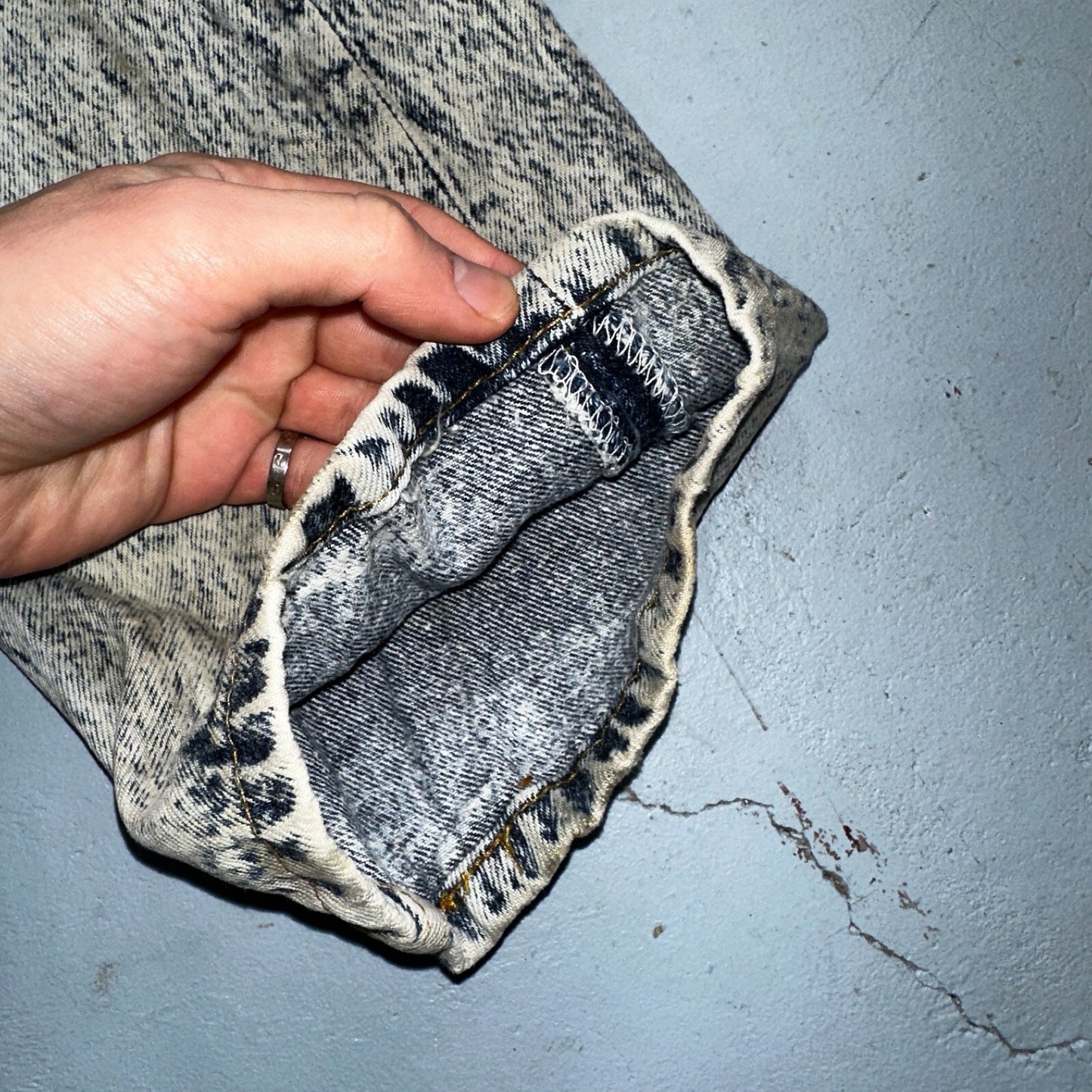 Levis 501 Vintage 80s USA XX Straight Leg Jeans Blue Acid Wash 30x34 Act 28x32