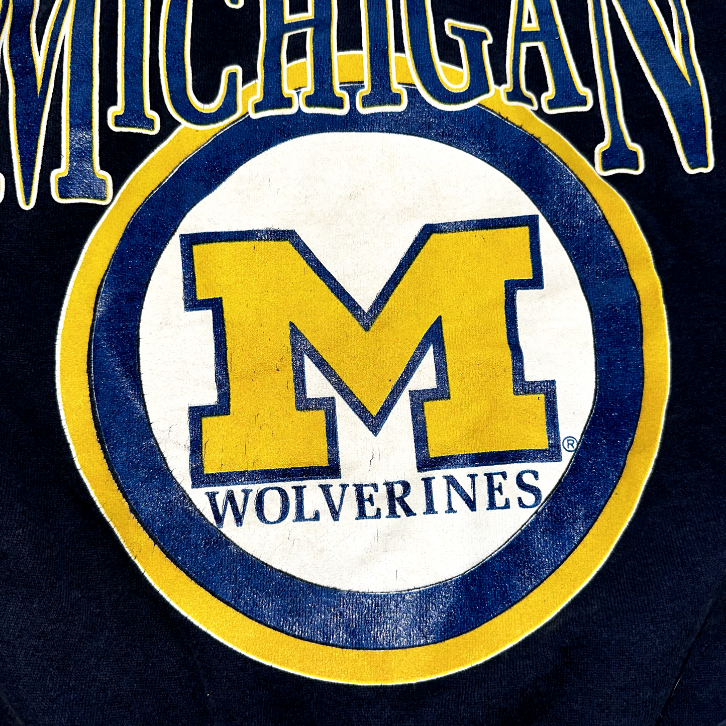 Michgian Wolverines Vintage Sweatshirt Shirt Crewneck Jumper Navy College 80s 70