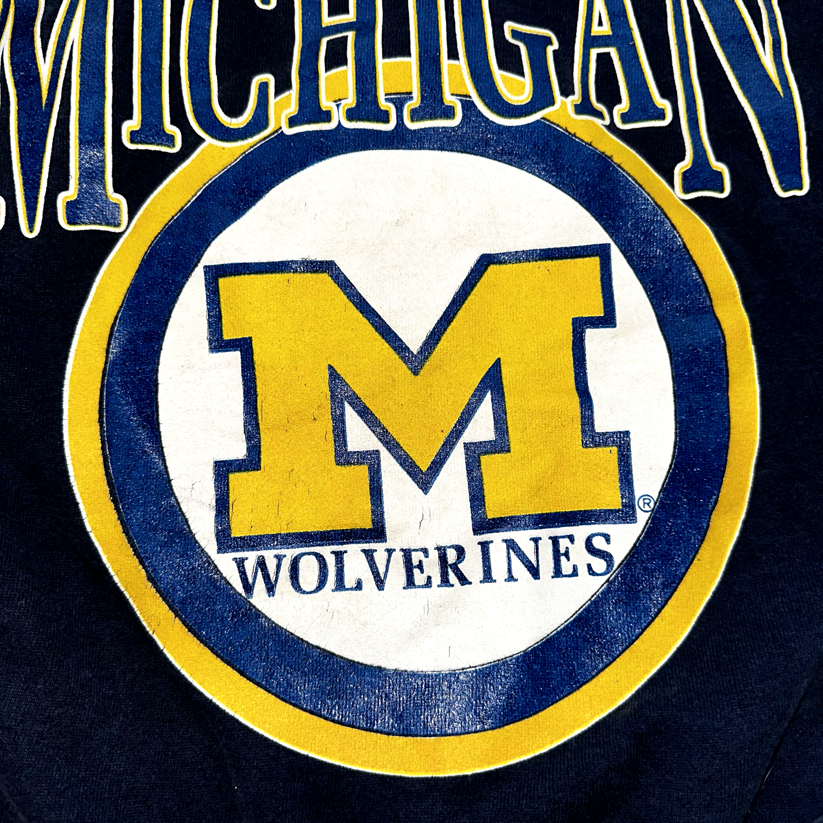 Michgian Wolverines Vintage Sweatshirt Shirt Crewneck Jumper Navy College 80s 70