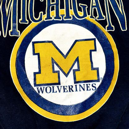 Michgian Wolverines Vintage Sweatshirt Shirt Crewneck Jumper Navy College 80s 70