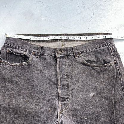Levis 501 Vintage 80s USA XX Straight Leg Jeans Gray Light Wash 36x32 Act 34x30