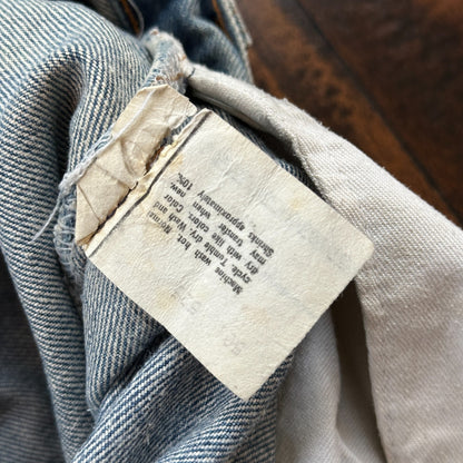 VTG USA Levis 501 Button Fly 80s Tag Jeans 32x27 Straight Leg Thrashed Ripped