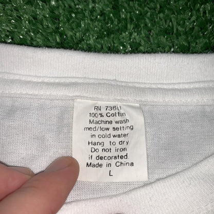 Vintage T Shirt Basic White L Blank Lot Tee Rap 80s 90s No Print Essential 