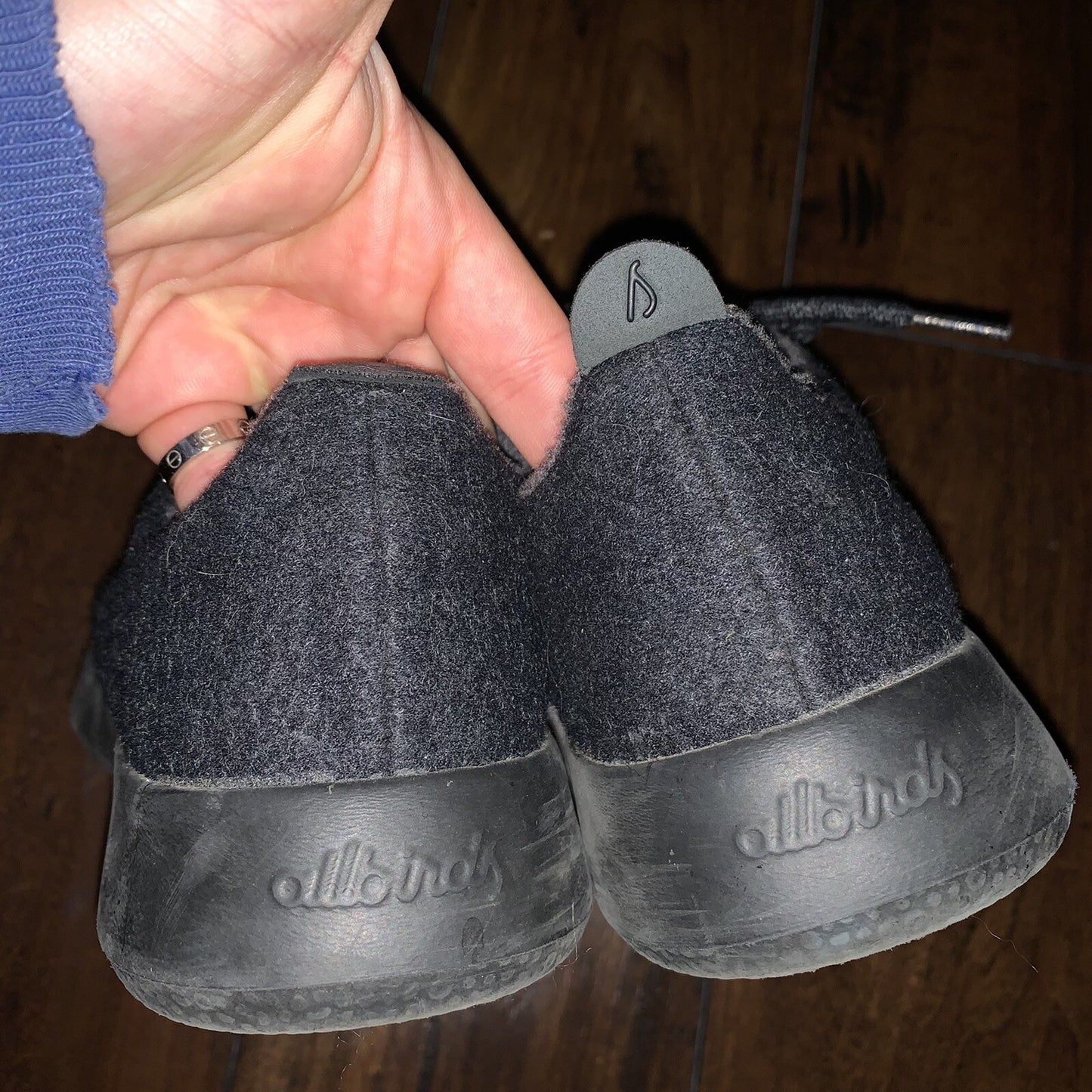 Allbirds Wool Runners WR Womens 6 US Black Gray Merino Wool Casual Shoes Running