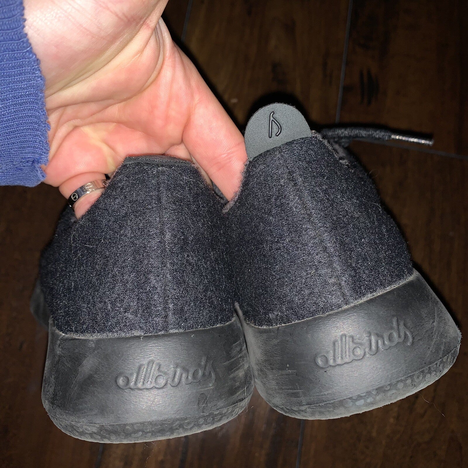 Allbirds Wool Runners WR Womens 6 US Black Gray Merino Wool Casual Shoes Running