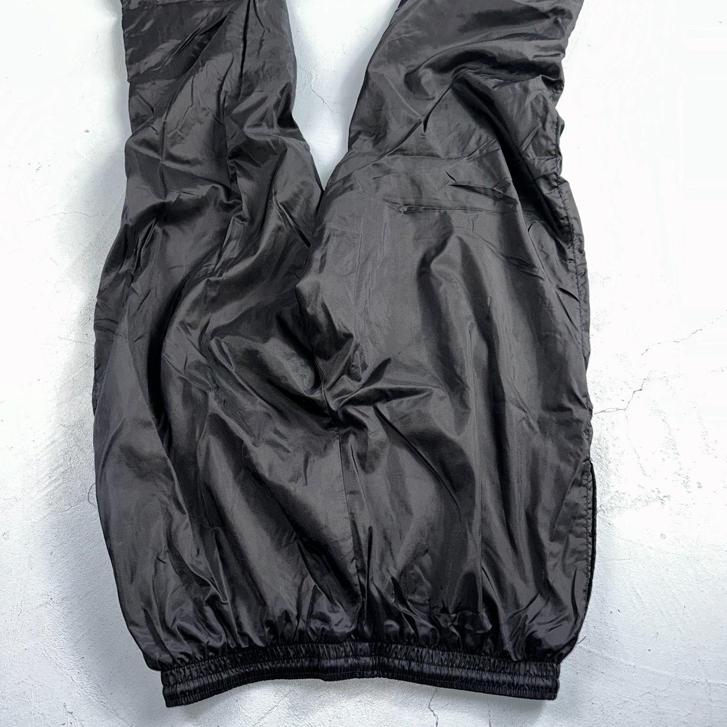 Nike VTG 90s Windbreaker Track Pants Ankle Zip Lined Black 1990s Essential