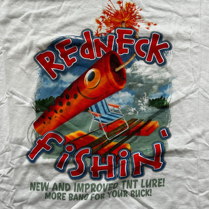 Redneck Fishing Funny Humor Vintage Style T Shirt Hunting American Laugh