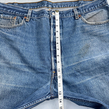 Levis 501 Vintage 90s USA XX Straight Leg Jeans Blue Med Wash 44x32 Act 40x28