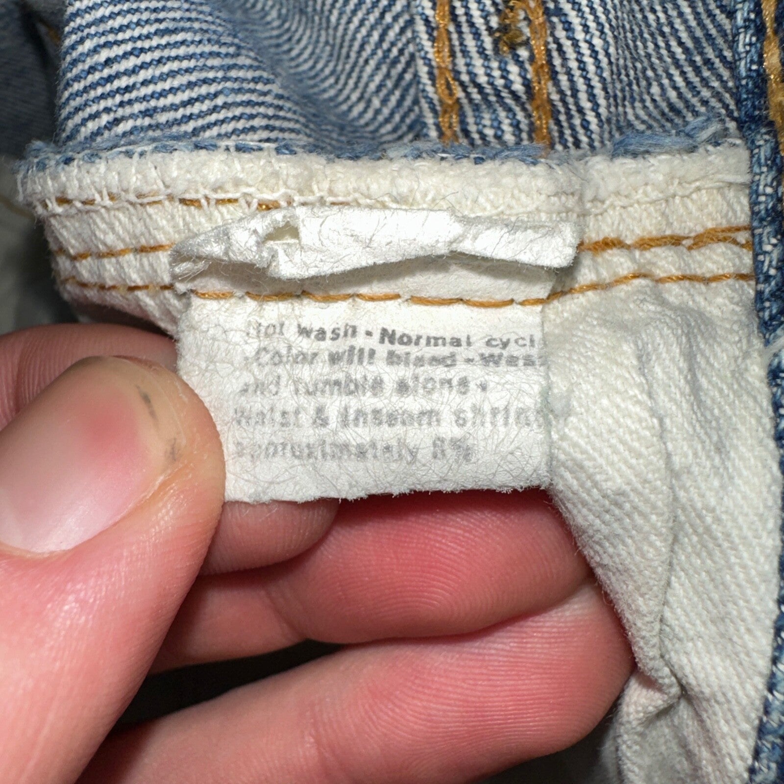 Levis 501 VTG 70s SS Redline Selvedge Jeans XX Med Wash 35x32 Act 32x28