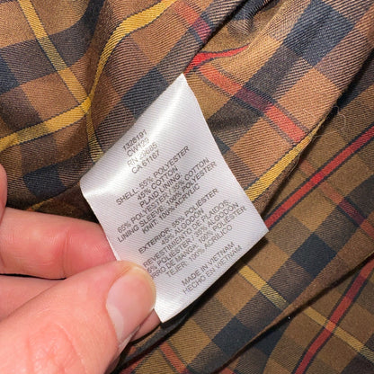 Pendleton Womens Medium Full Zip Hooded Plaid Lined Outdoor Jacket VTG Style Red