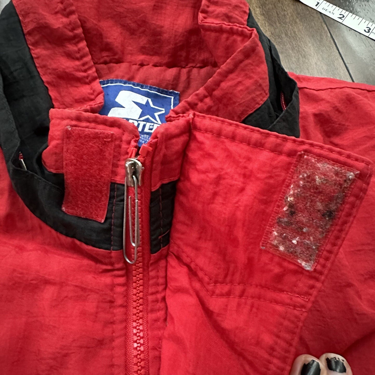 Vintage 90s 80s Nebraska Huskers Full Zip Starter Jacket Puffer Men's Large NCAA