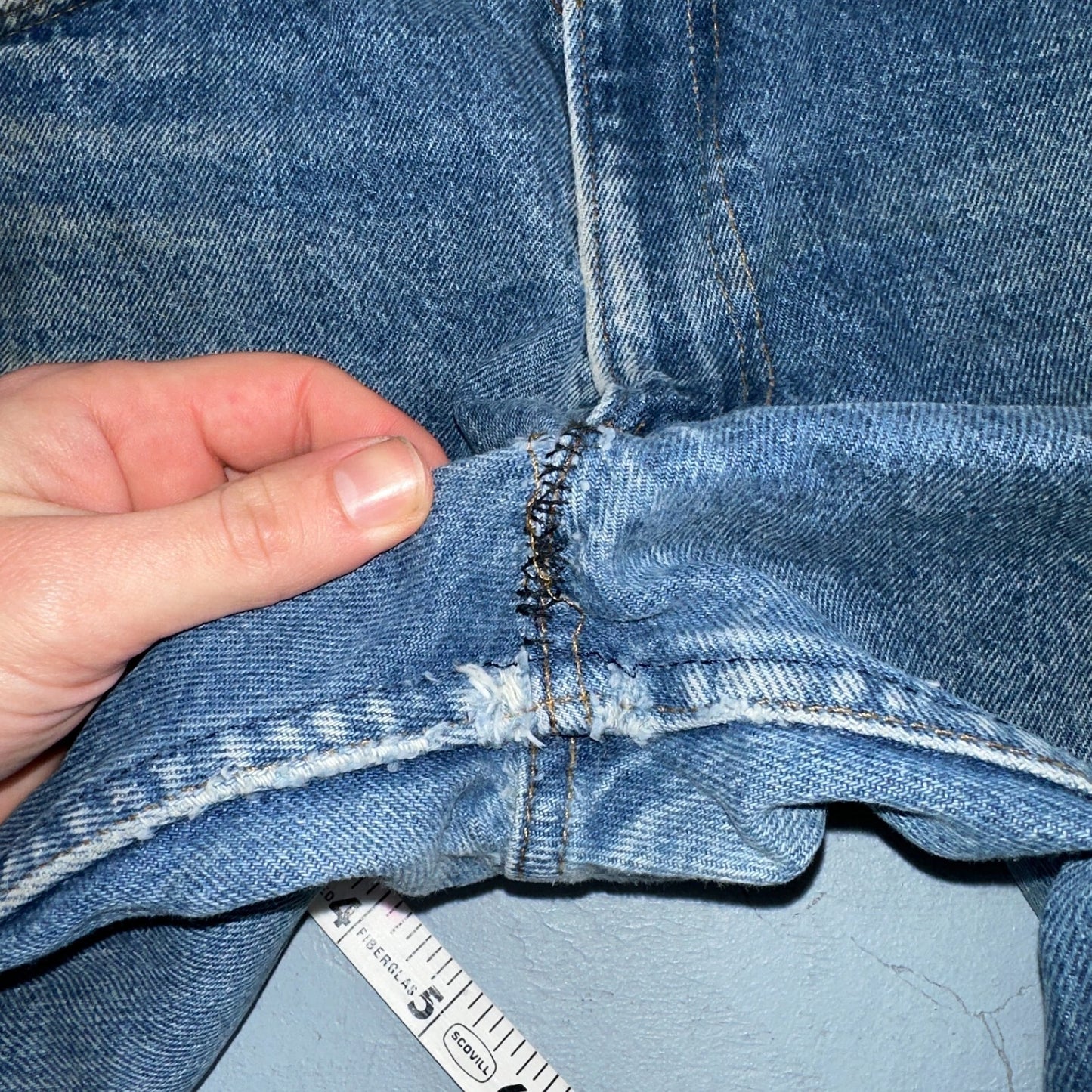 Levis 517 Vintage 80s USA Orange Tab Bootcut Flare Blue Worn Jeans Act 32x31