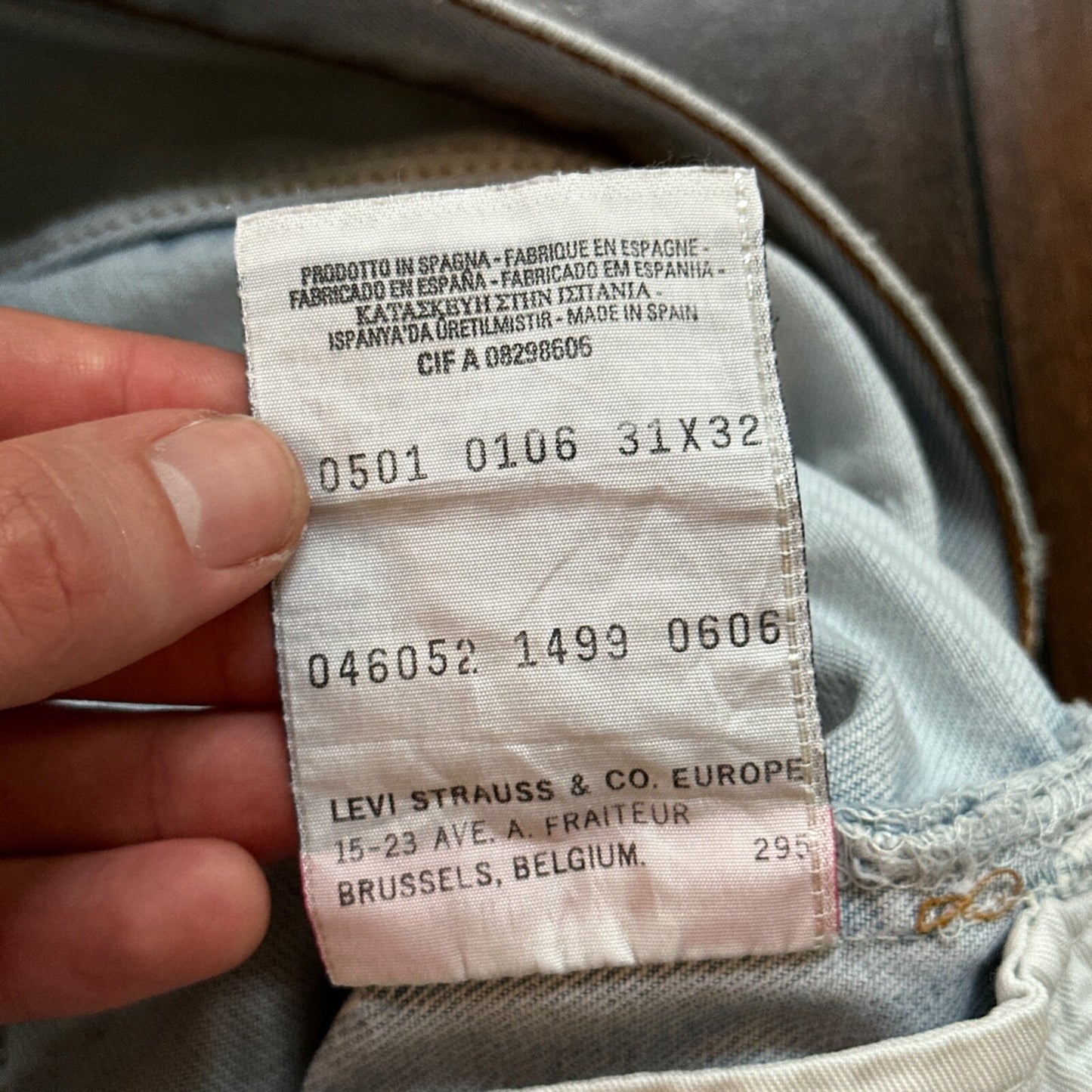 VTG Y2K Levis 501 Button Fly 31x32 Tag Jeans Light Wash 90s Blue XX Act 29x29