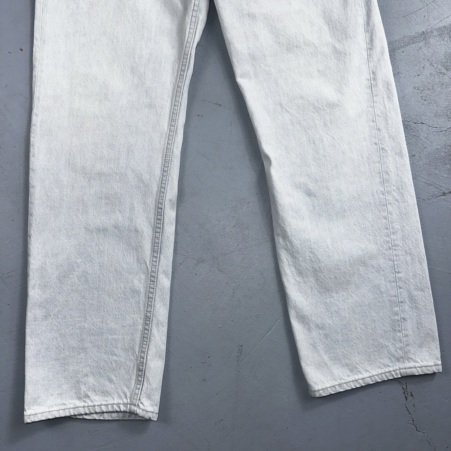 Levis 501 Vintage 90s USA XX Straight Leg Jeans White Light Wash 38x30 Act 34x29