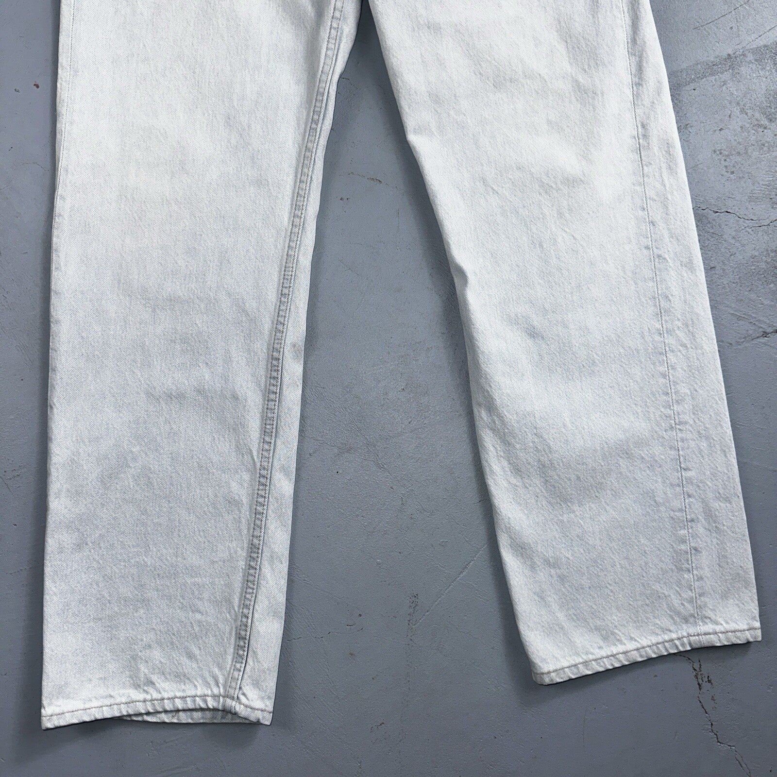 Levis 501 Vintage 90s USA XX Straight Leg Jeans White Light Wash 38x30 Act 34x29