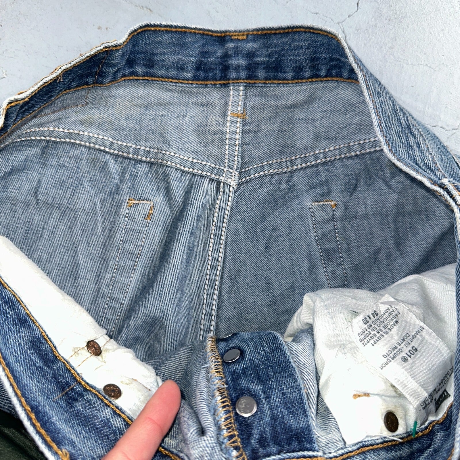 Levis 501 Vintage Y2K XX Straight Leg Jeans Blue Med Wash 34x30 Act 34x29