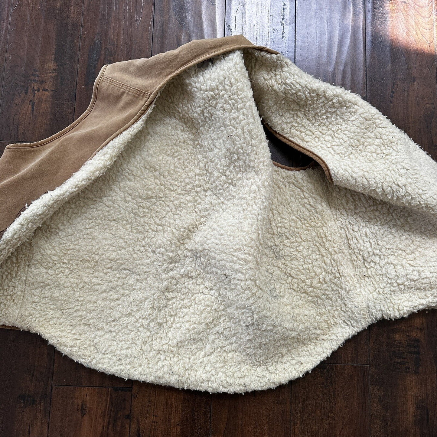 VTG 70s Carhartt Sherpa Lined Vest Mens XLT 6SVL Heavy Duck Canvas Hunting