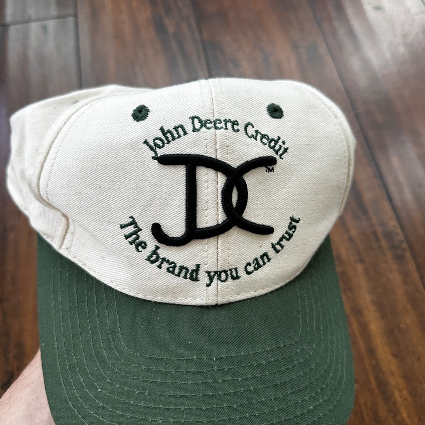 John Deere Credit VTG Hat Cap Snapback JDC Brand Trust Funny Finance Union